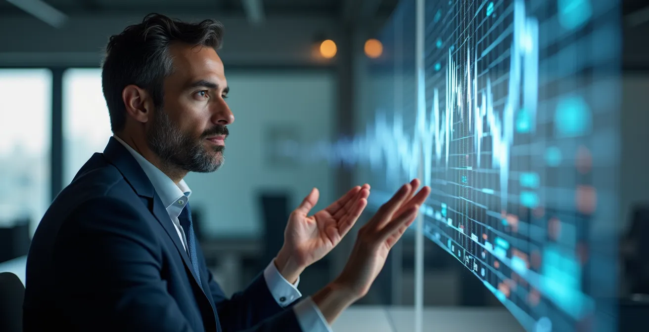 Timeline visualization showing progression of leading, coincident and lagging economic indicators