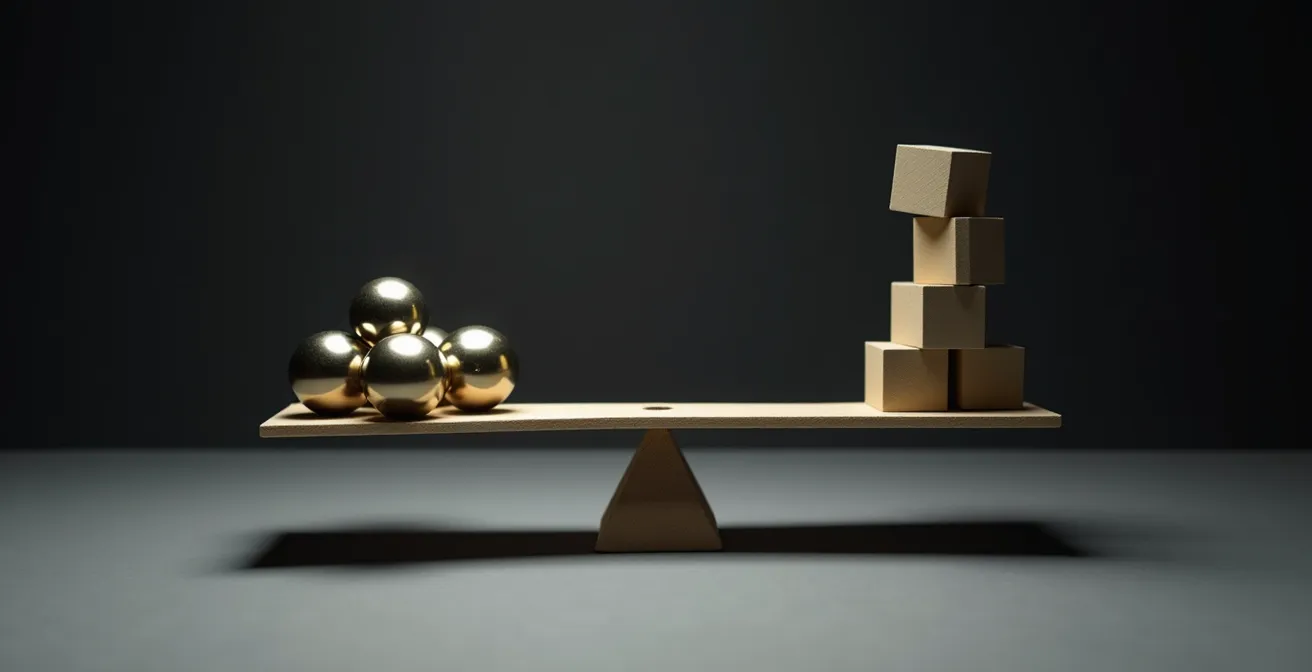 Abstract visualization of inverted yield curve as economic warning indicator