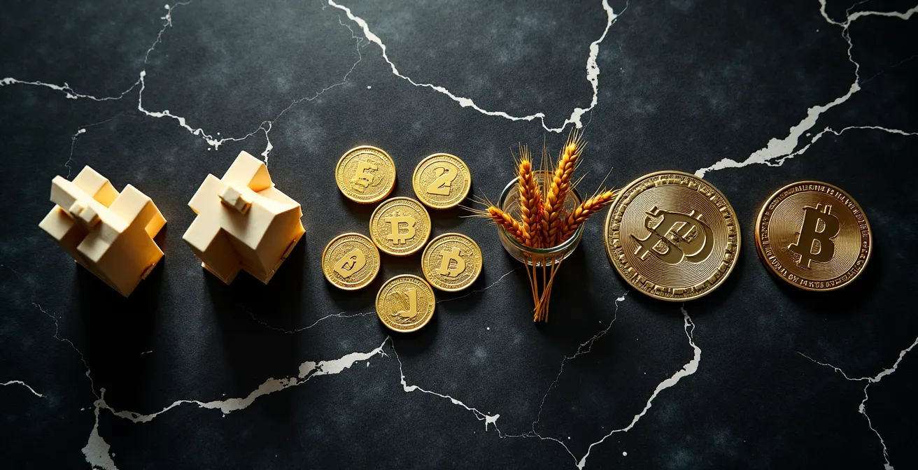 Visual representation of uncorrelated asset classes in a balanced investment portfolio